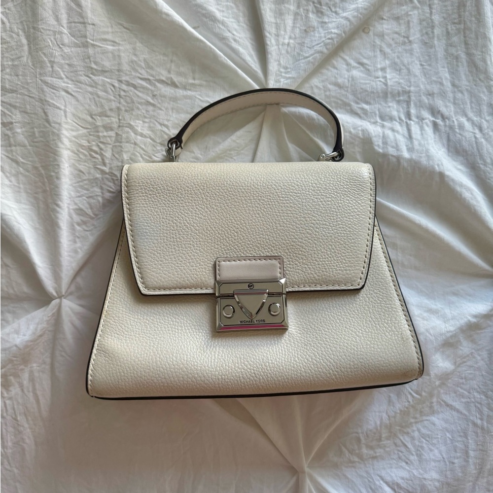 Michael Kors White Leather Handbag